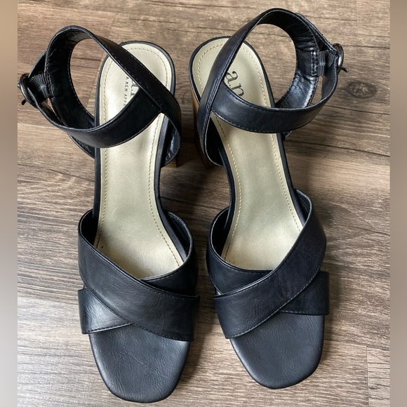 a.n.a Women’s Black Heels Size 7.5 Slingback - Picture 1 of 10